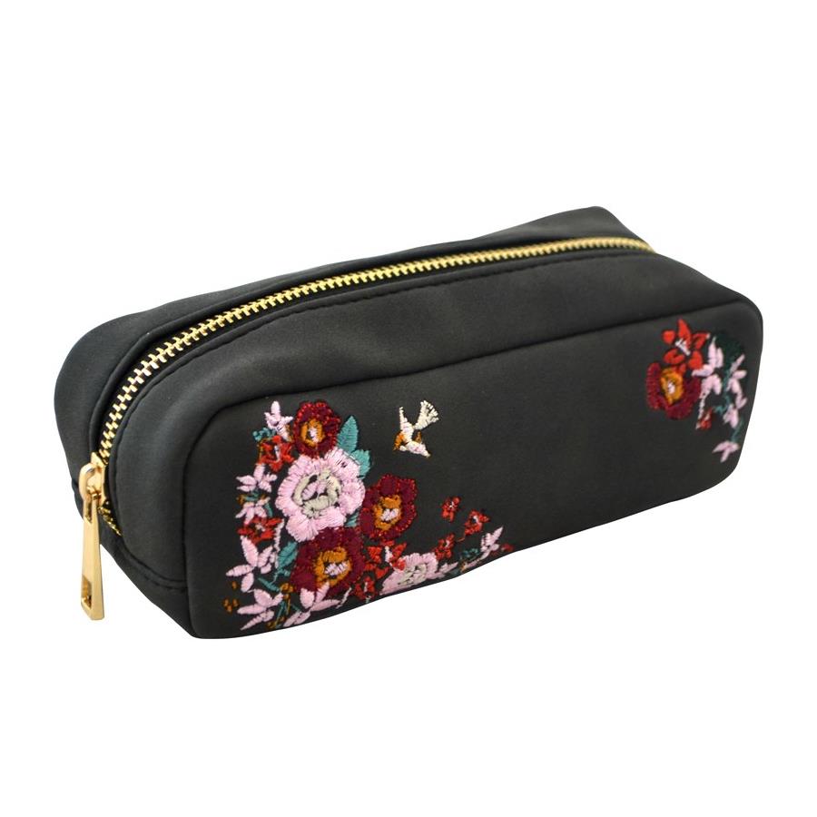 Nostalgia Imports Emboidered Pouch - Floral Black – Midoco Art & Office ...