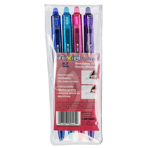 Pilot FriXion Clicker Extra Fine Point Erasable Pens 8/Pkg-Assorted Colors,  1 - Baker's