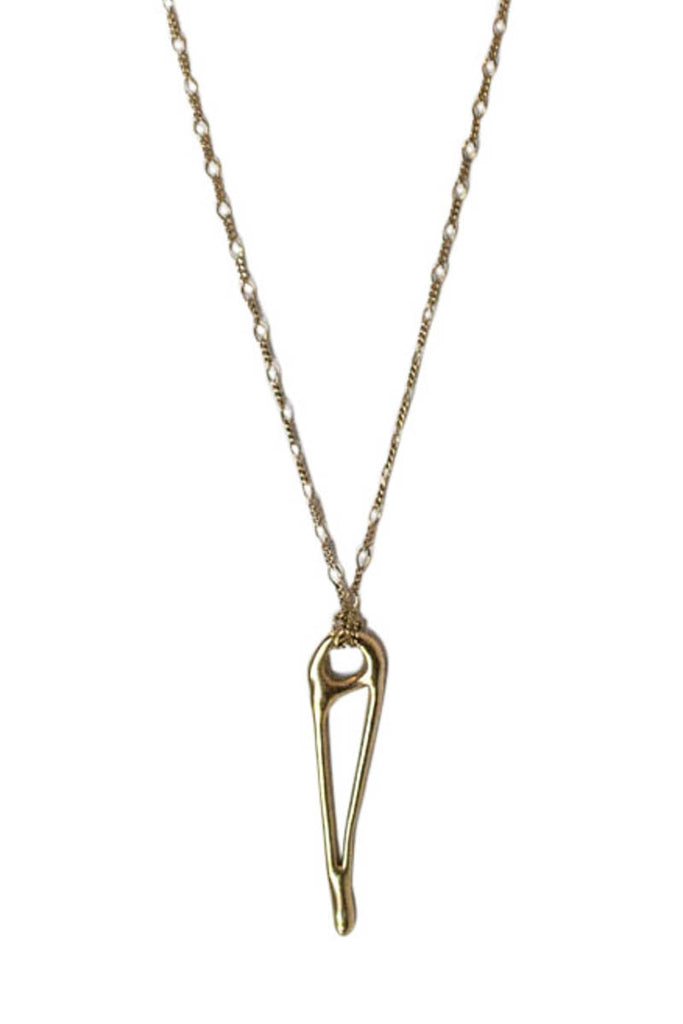 Jagger Necklace - handmade brass | La Weez Jewelry