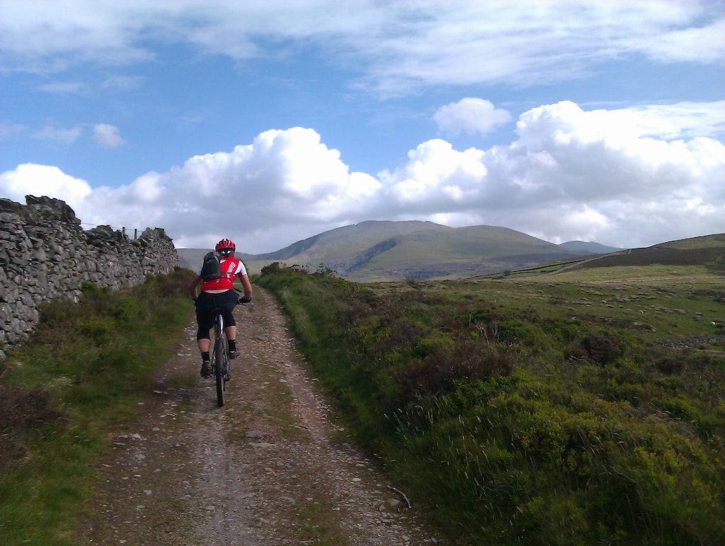 Sam James mountain biking in wales