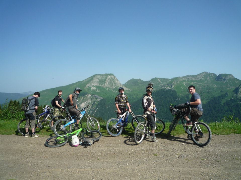 Sam James mountain biking in the alps