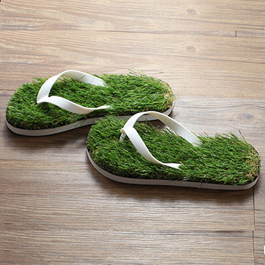 grass flip flops