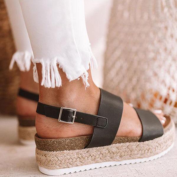 casual espadrille platform sandals