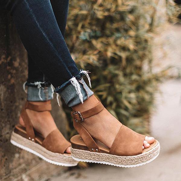 mary ankle strap wedge