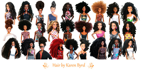 African American dolls with natural black hairstyles from Natural Girls United