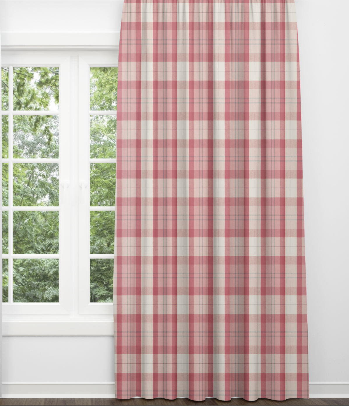 pink curtains