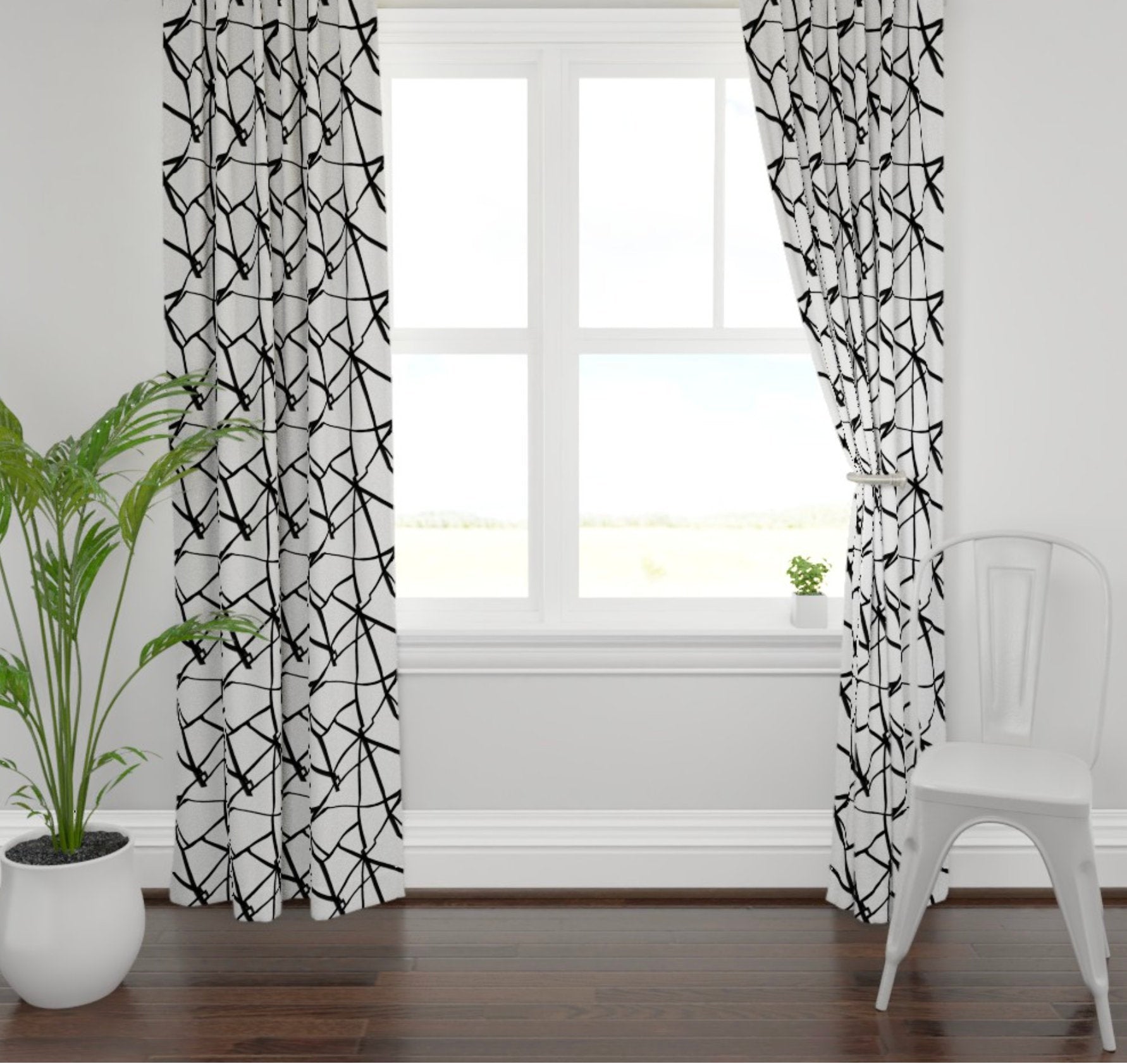 curtains at walmart black and white