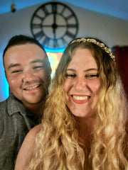 Picture of me amd my husband on New Years, right after it hit midnight.