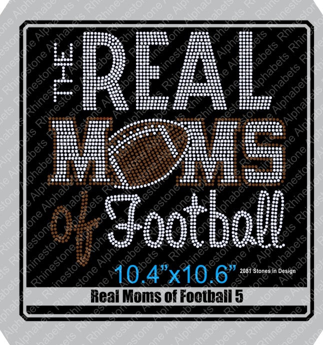 Real Moms of Football 5 ,TTF Rhinestone Fonts & Rhinestone Designs