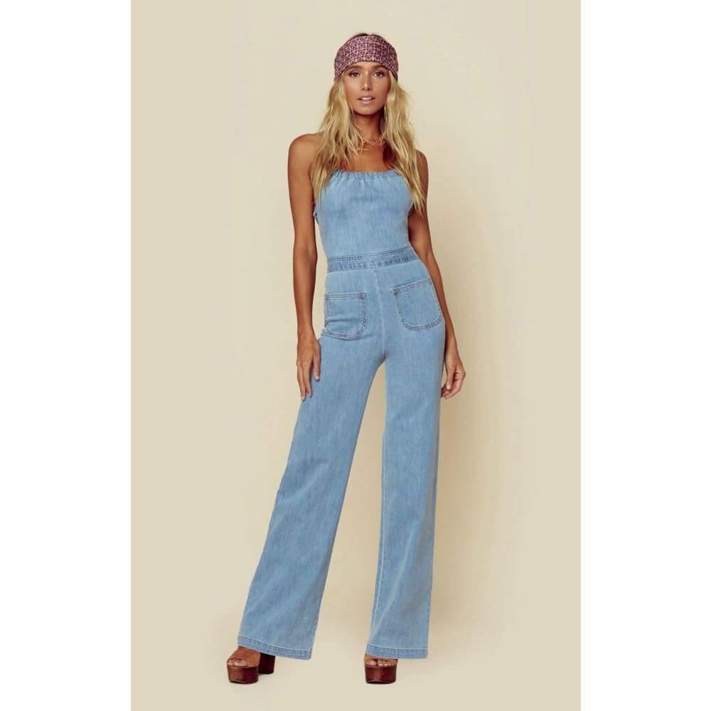 stoned immaculate denim jumpsuit