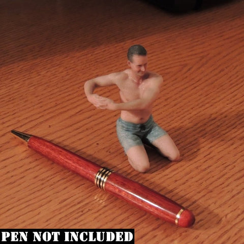 3D printed surfer dude pen holder with rock hard abs