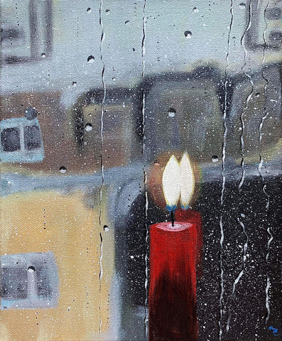 April-Black-Painting-Candle-On-A-Rainy-Day-Sunnybee-Artistry