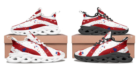 Patriotic-American-Flag-Kicks_Running-Shoes-Sneakers-For-Men-and-Women-with-Red-Blue-Stars-White-Stripes-White-Soles-White-Trim-Side-Views