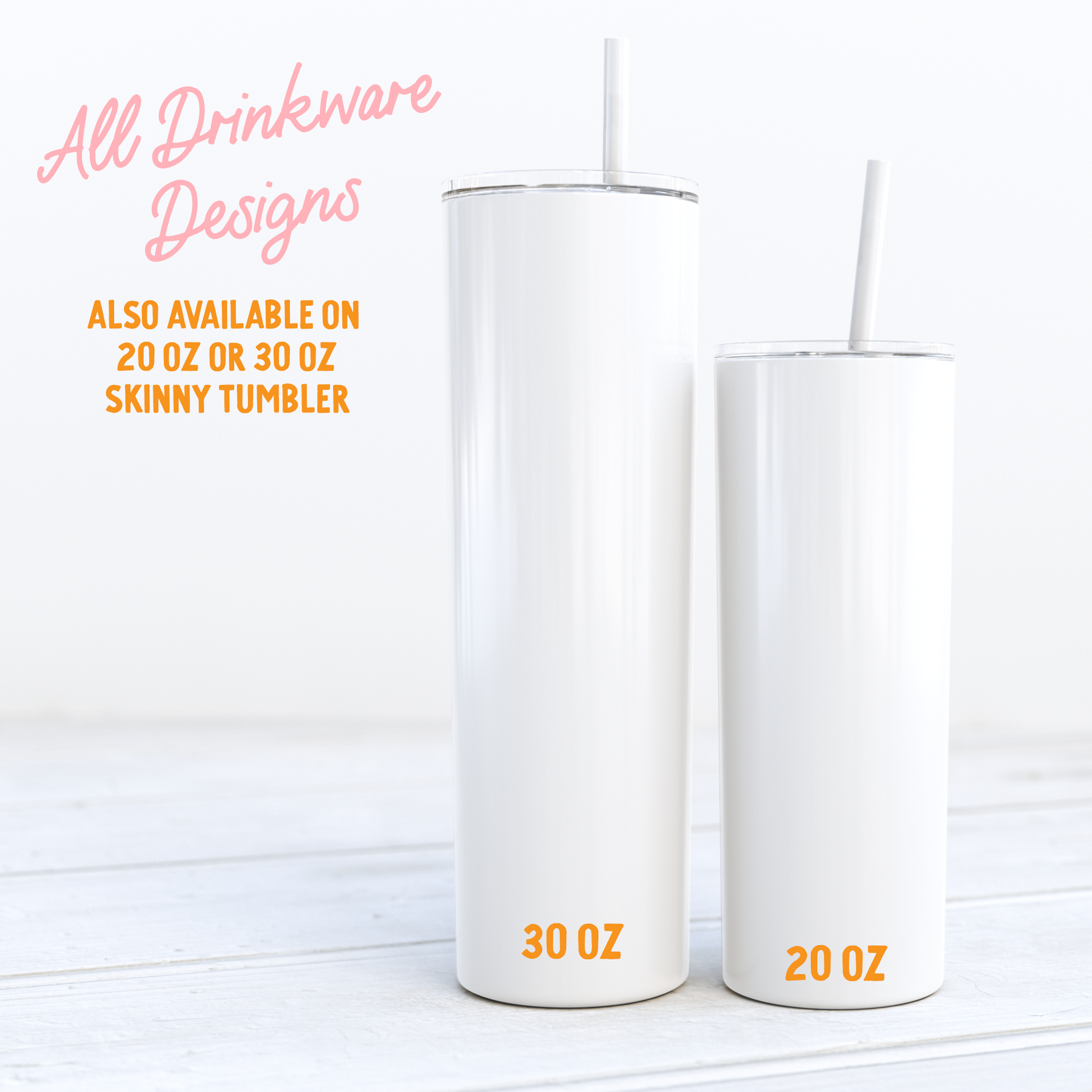 Skinny Tumbler with Straw - Mama