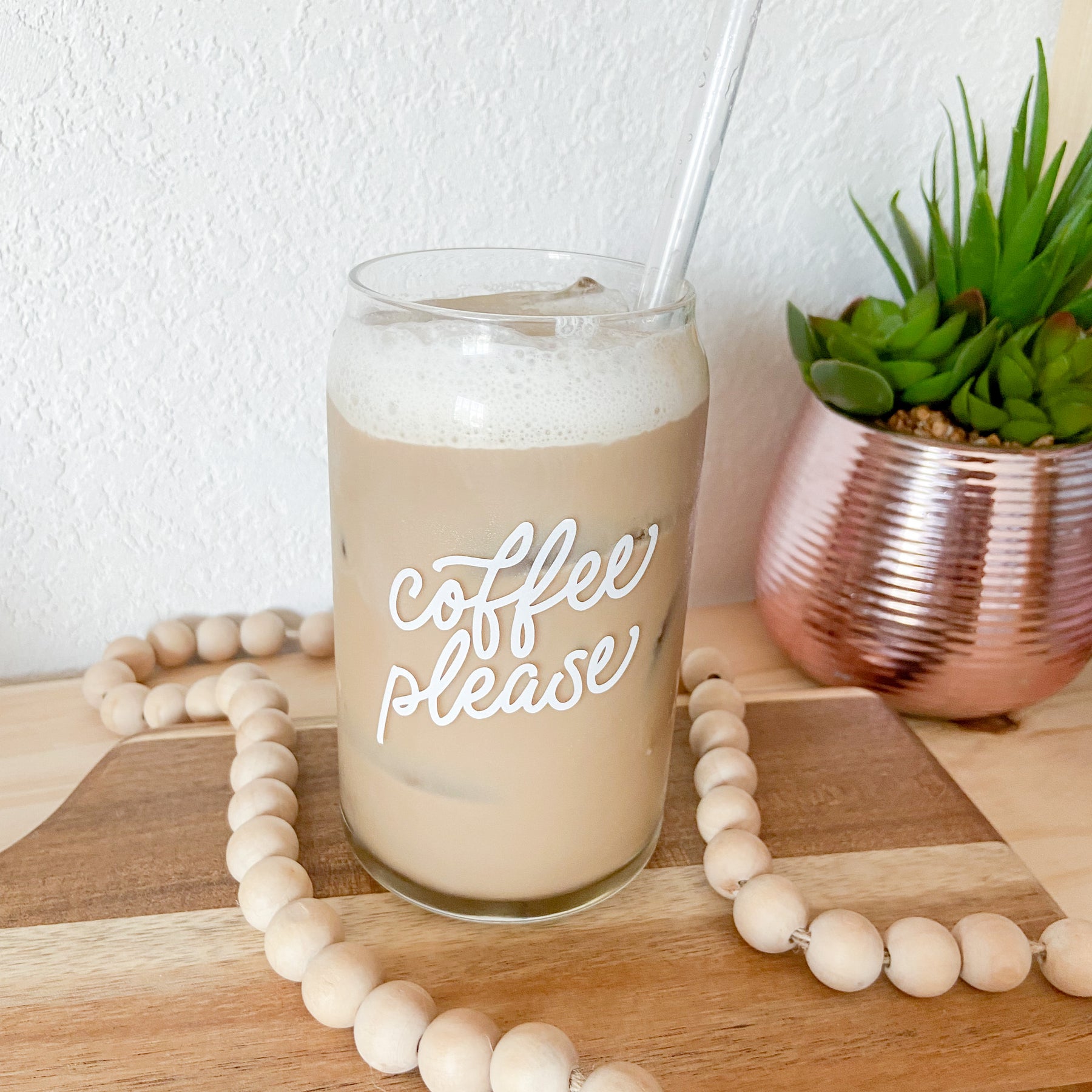 Frosted Retro Daisy Iced Coffee Glass – Vinyl Chaos Design Co.
