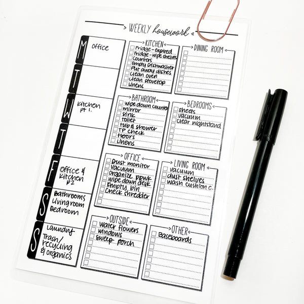LPA Cleaning Planner Notepad 