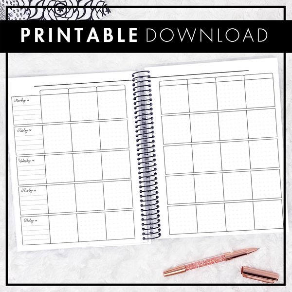 Teacher Planner | Horizontal | Undated | Printable