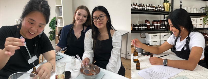 At our Natural Haircare Making Workshop, these creative guests made their own haircare products by hand using all natural ingredients.