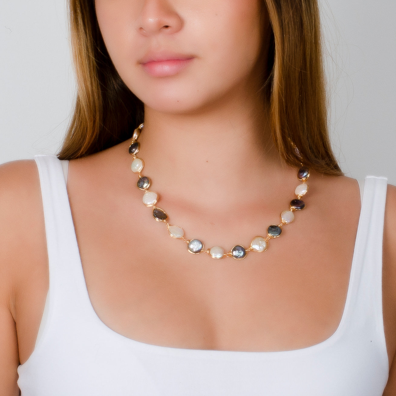 black coin pearl necklace