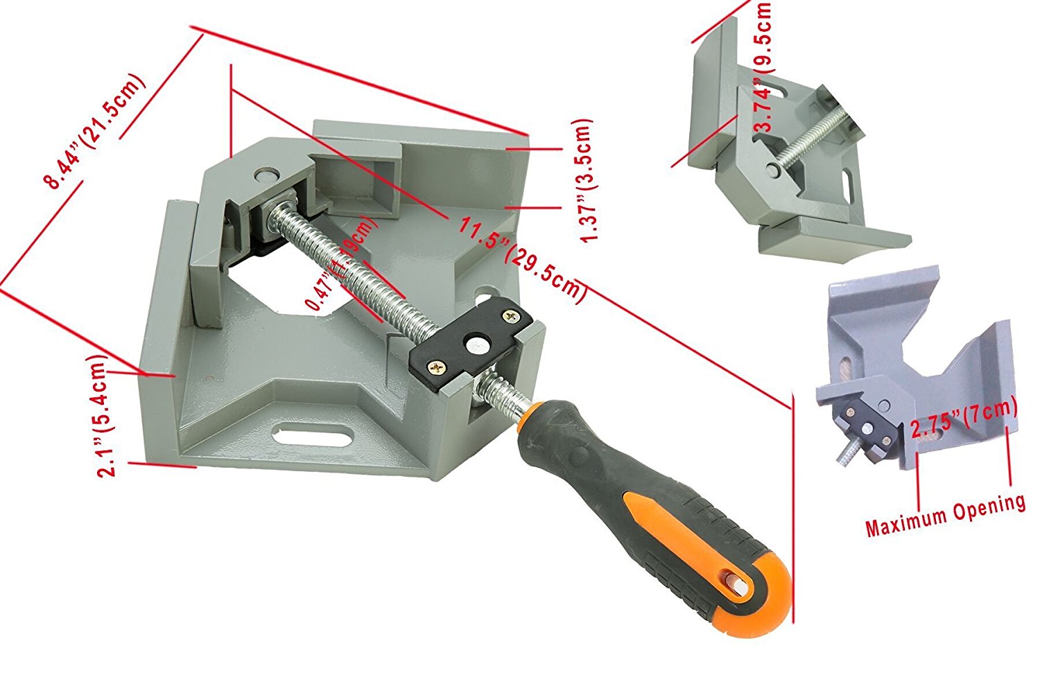 8milelake 90 Degree Aluminum Alloy Corner Clamp Right Angle