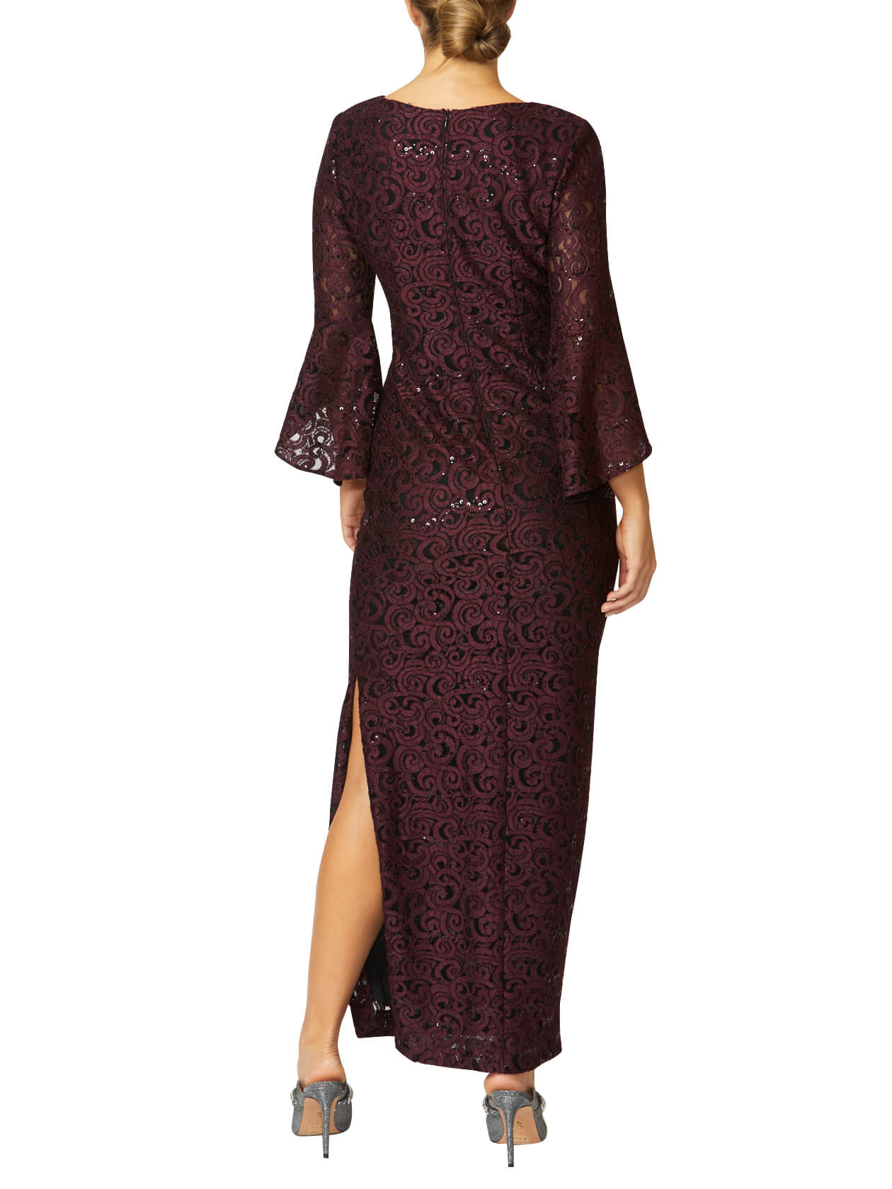 Stella Plum Stretch Lace Gown