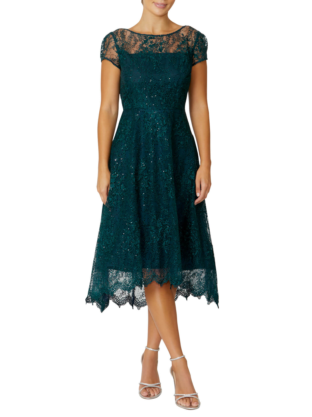 Stellar Teal A-Line Dress