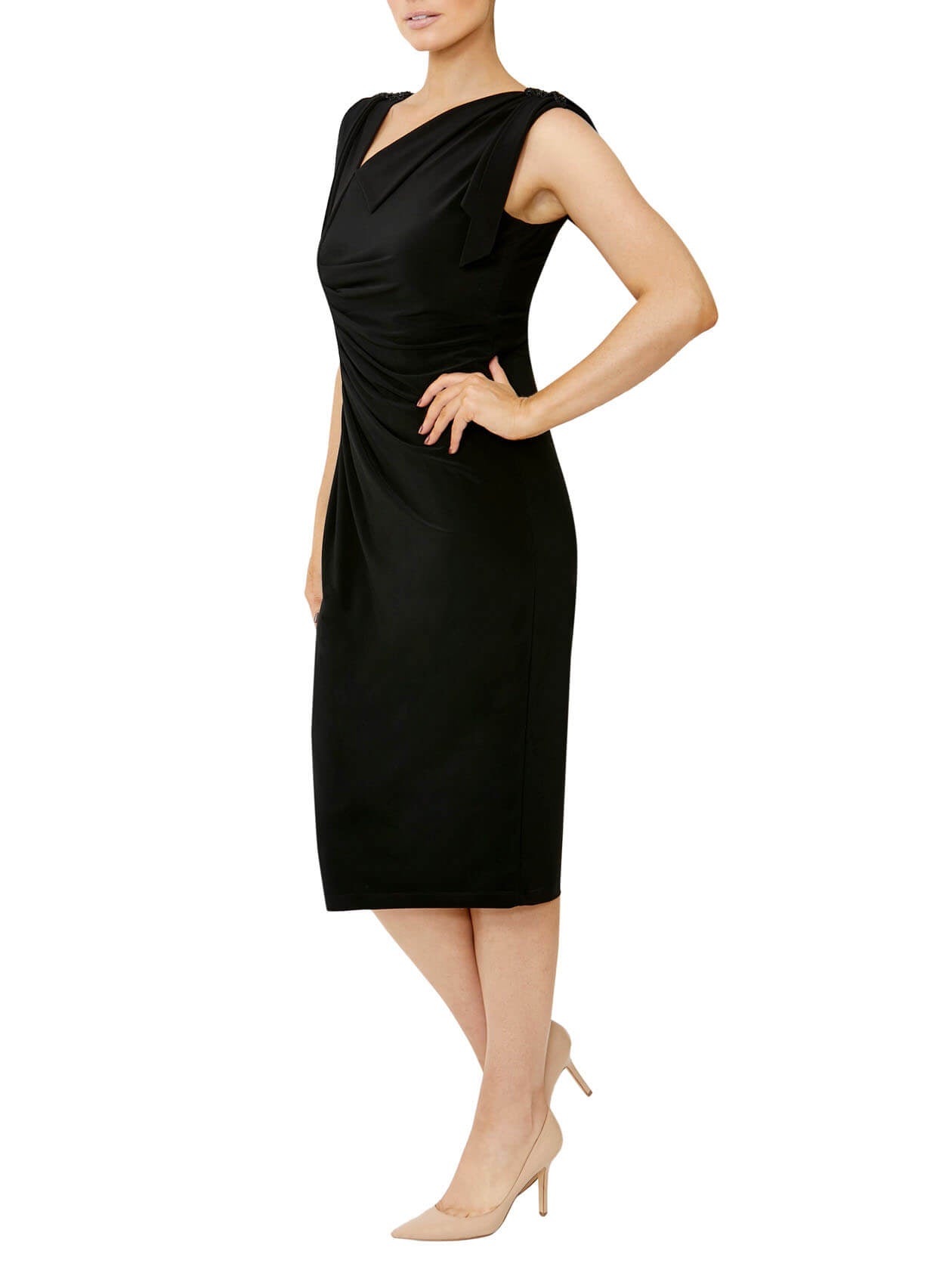 Hebe Black Jersey Dress