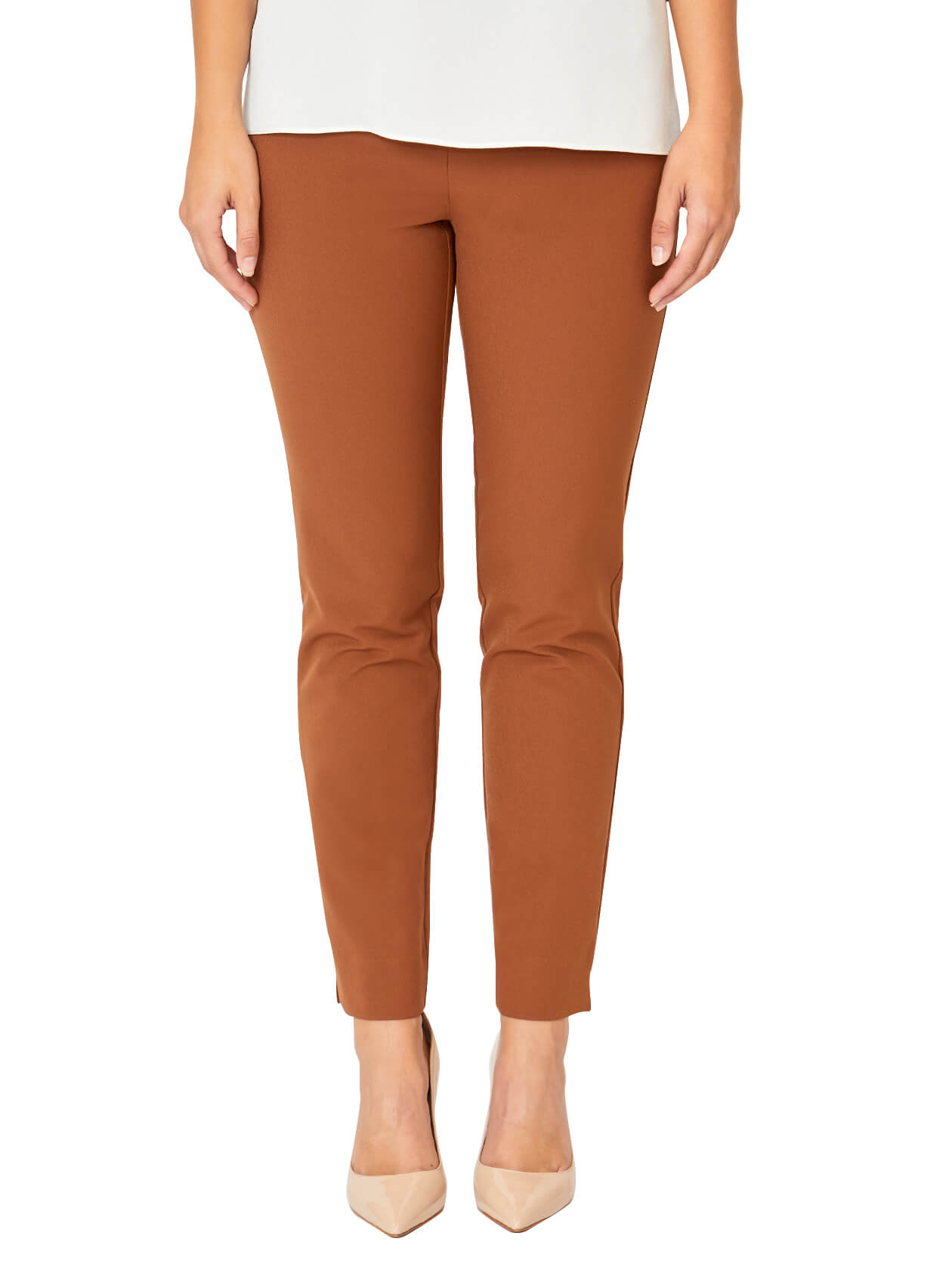 ladies brown capri pants