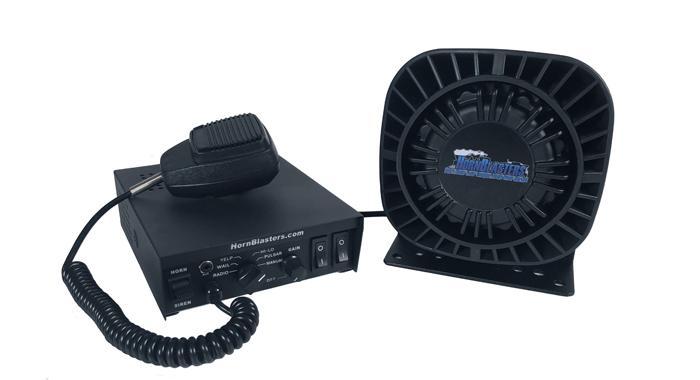 hornblasters 100 watt public address with sirens