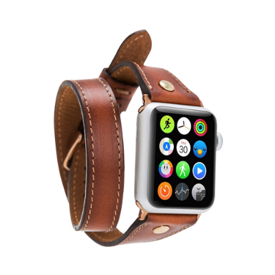 двойной туртонкийкожаныйчасыремешокдляapplewatch