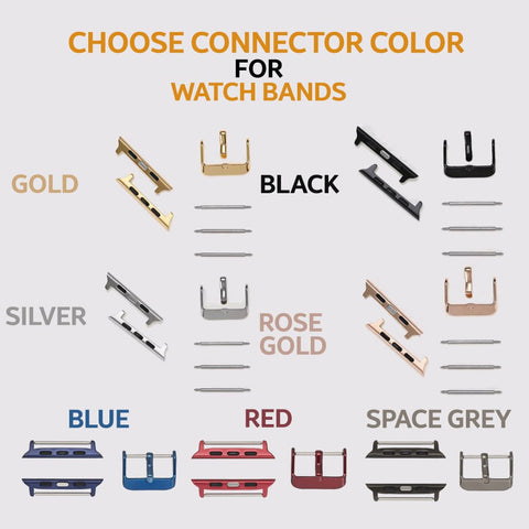 Leather Apple Watch Bands Color Connectors