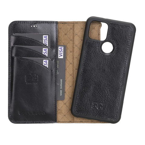 Google Pixel 5 Leather Case Black Color