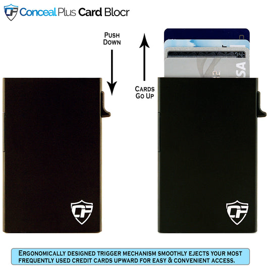 Card Blocr Metal Credit Card Holder Titanium Slide Wallet – Conceal Plus