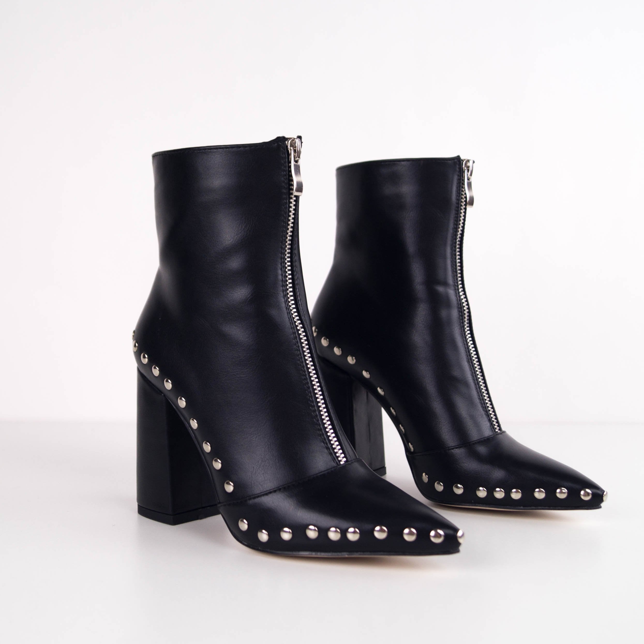 NORA - Ankle Boots with Studs and Zip – ENPOSH EN