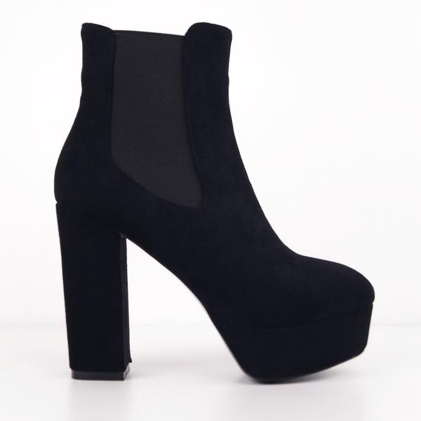 block heel platform ankle boots