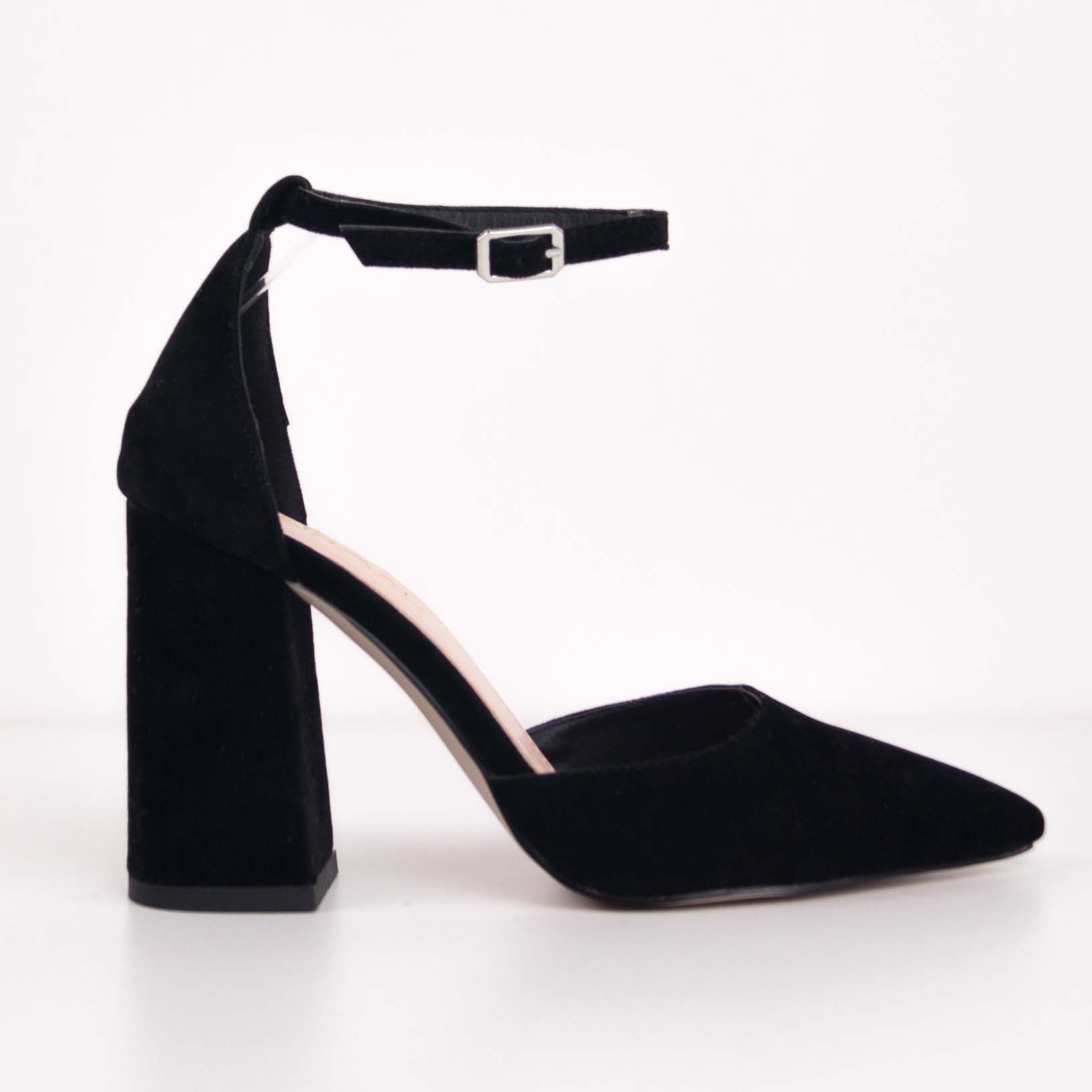 black court block heels