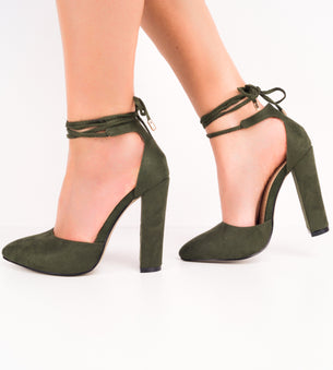 lace up court heels
