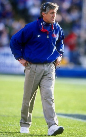NFL-Coach Pete Carroll in seiner New England Patriots Starter Jacke