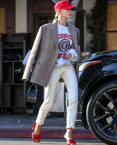 Hailey Bieber Cornell College Sweatshirt Double Double Vintage