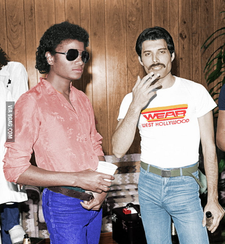 Michael Jackson und Freddie Mercury 80s Tshirt
