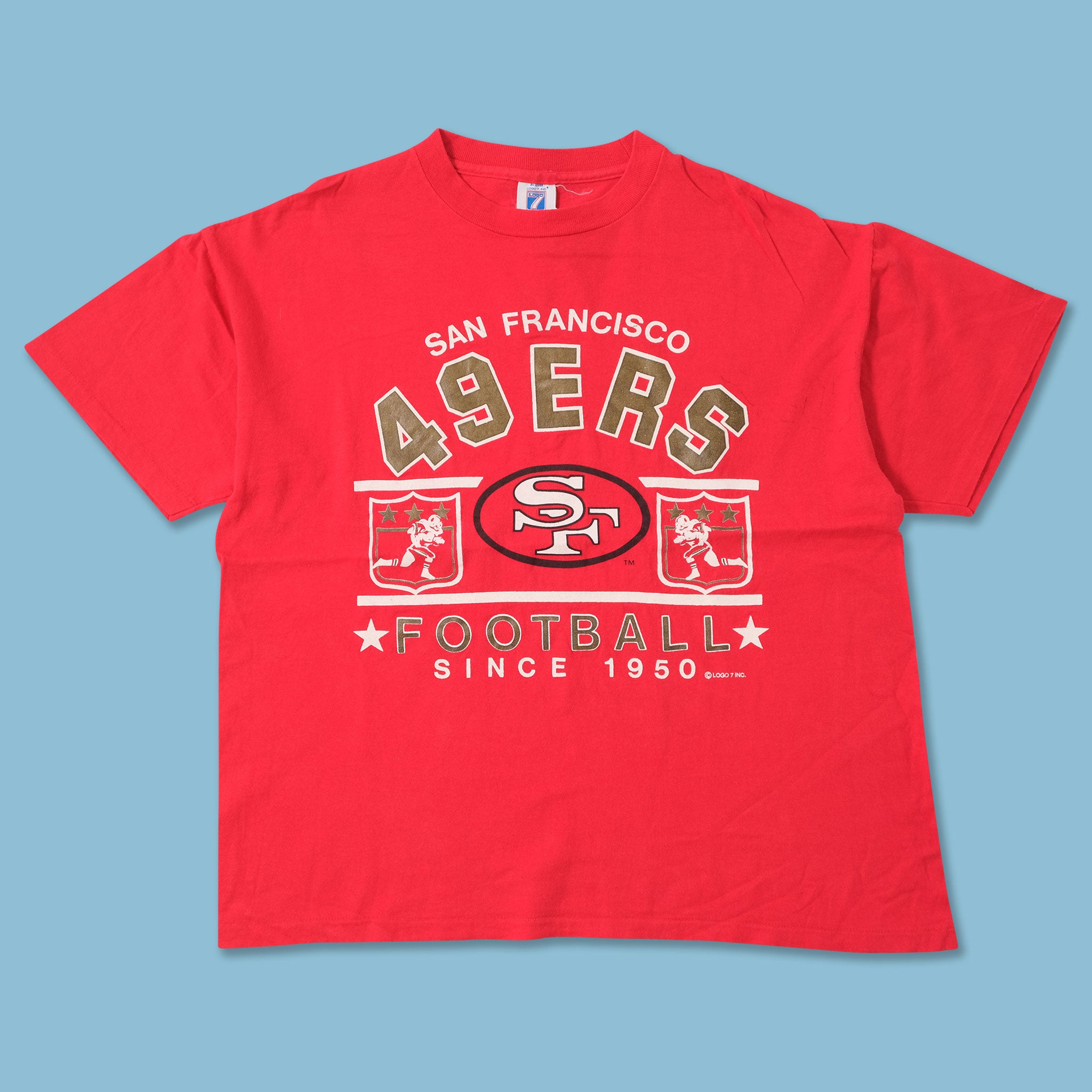 Men's NFL x Staple Red San Francisco 49ers All Over Print T-Shirt