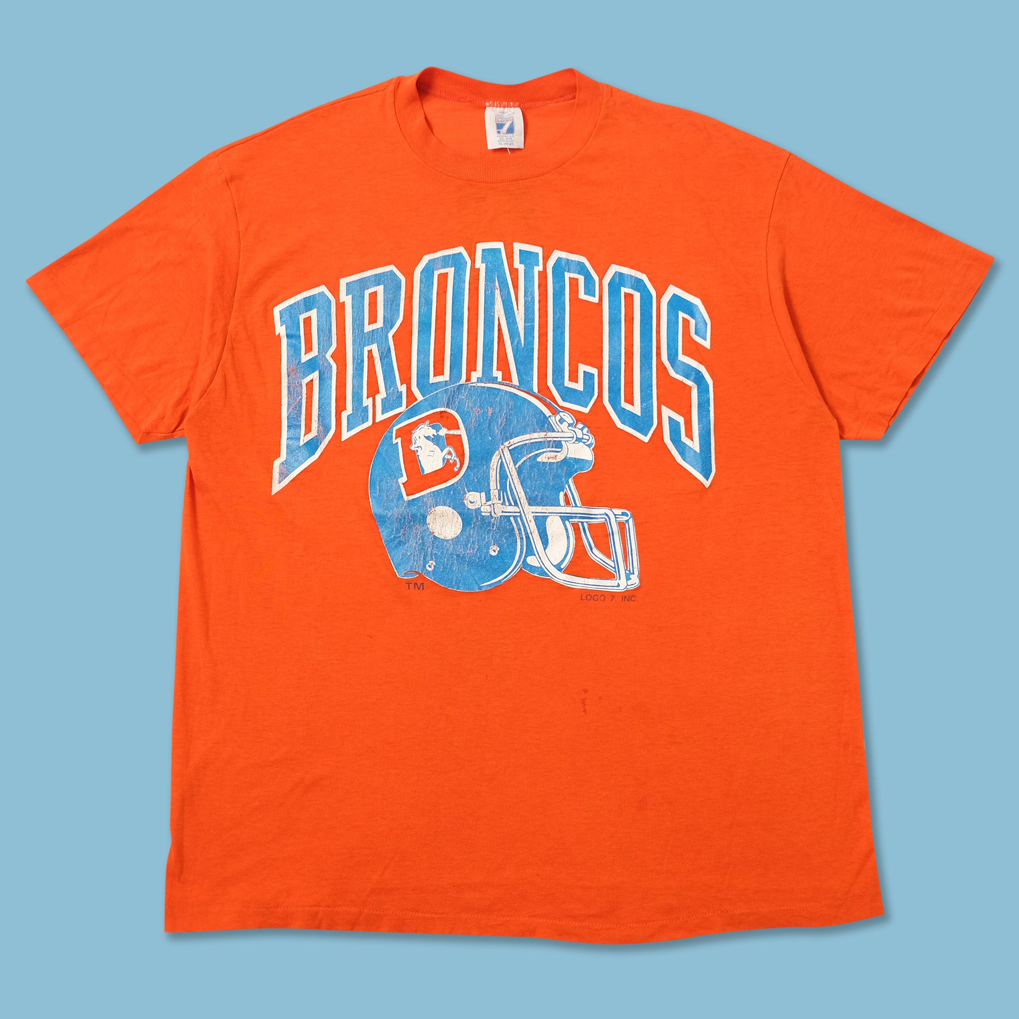 Vintage 70's Super Soft Denver Broncos T-Shirt With Logo Wear Size M