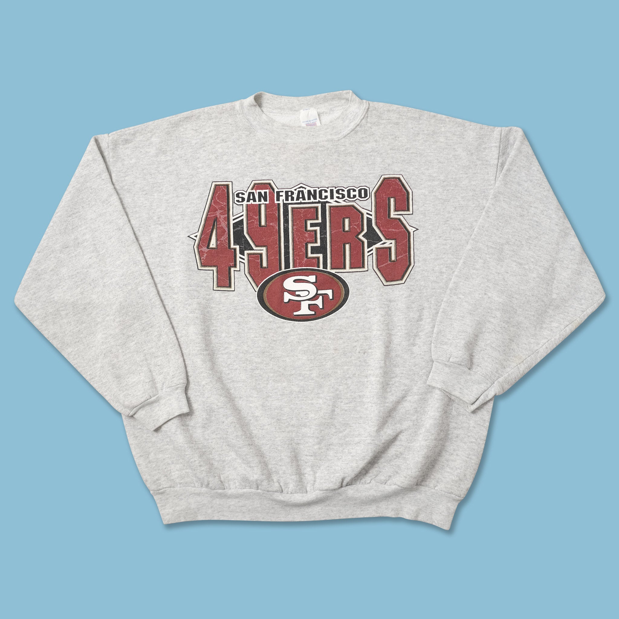 Youth Mitchell & Ness Gray San Francisco 49ers Team of the 80s All Over Pullover  Sweatshirt