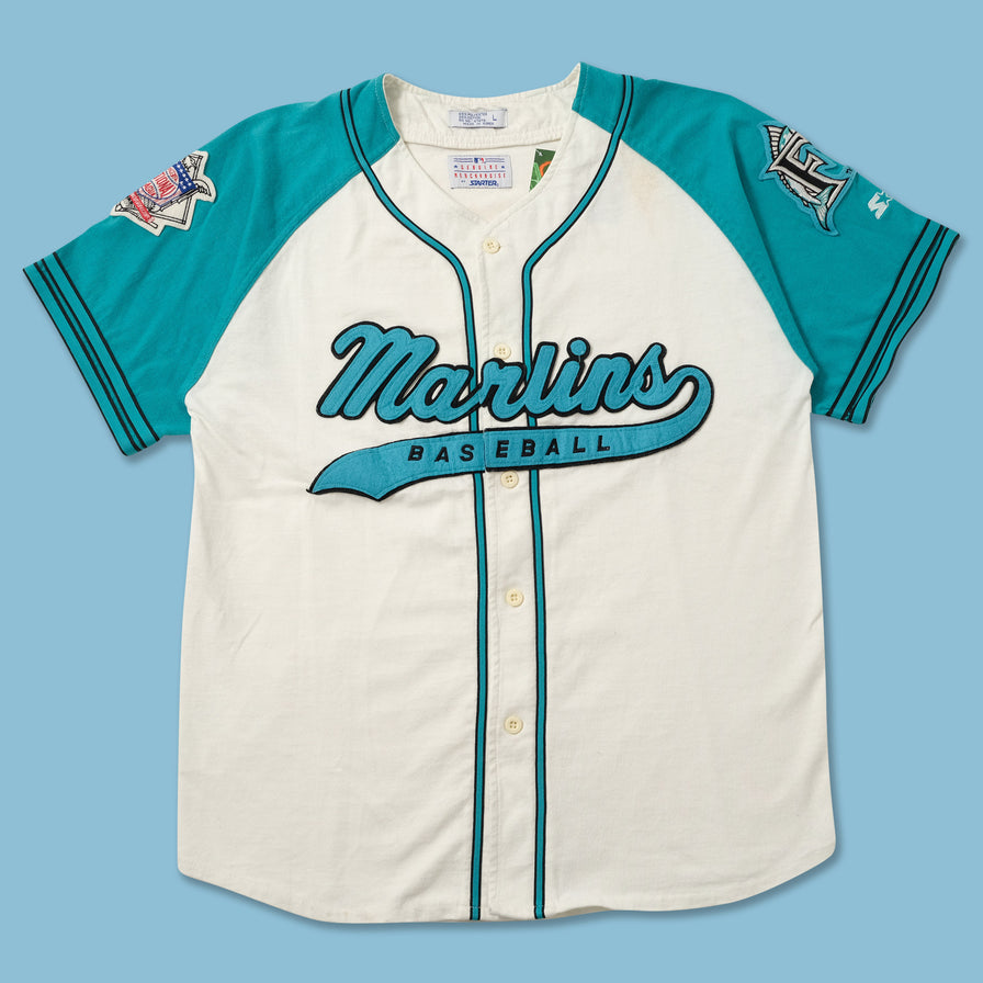 Florida Marlins MIRAGE Vintage '90s MLB Baseball Button-Up Jersey Men's XL  ⚾️