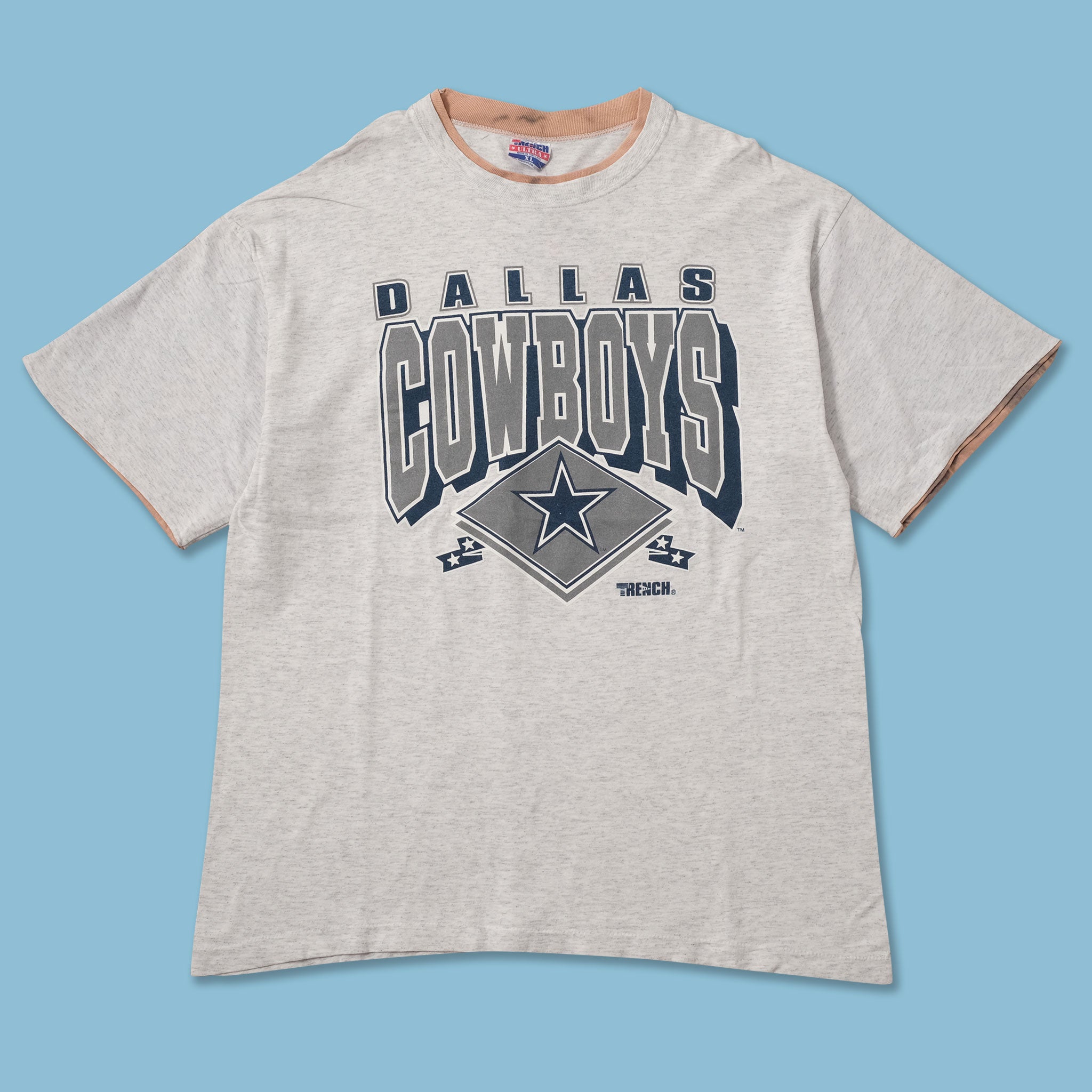 Vintage 00s Stone Dallas Cowboys T-Shirt - X-Large Cotton– Domno