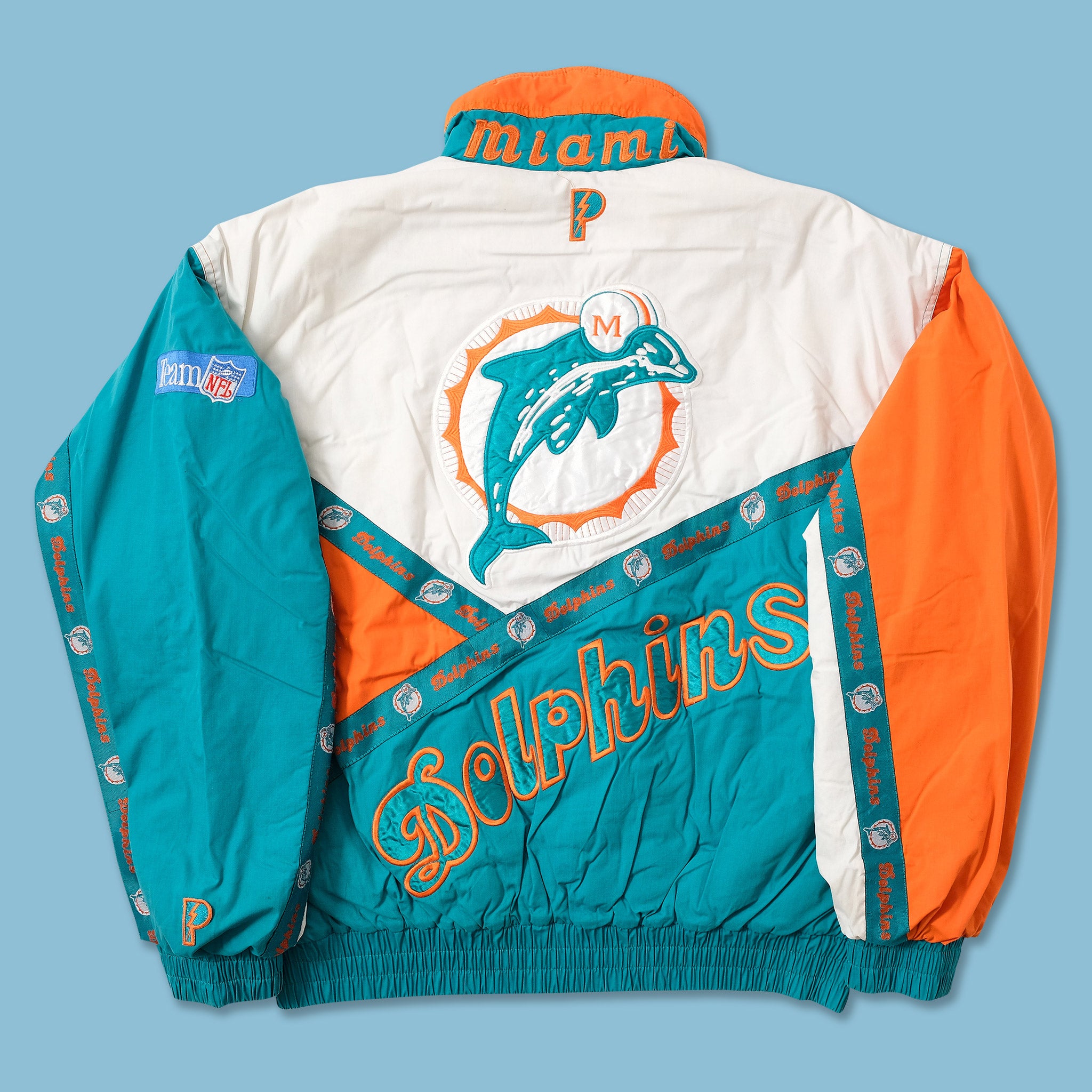 Vintage Pro Player Miami Dolphins Padded Jacket XLarge | Double