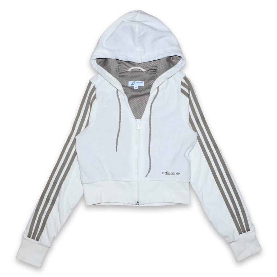 cropped adidas zip hoodie