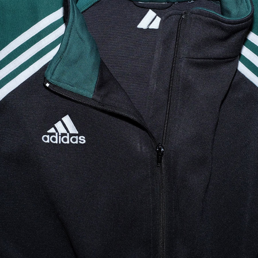 black and green adidas tracksuit