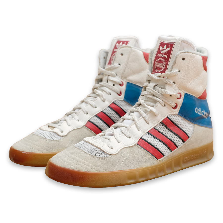 old school adidas high top shoes