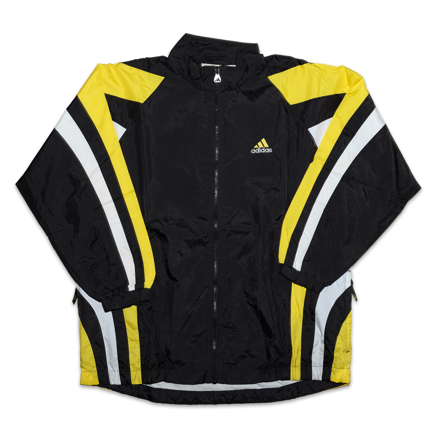 Dollzis: Black And Yellow Adidas Track Jacket